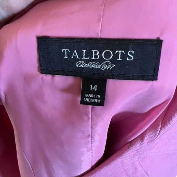 Talbots Linen Blend Pink Blazer - Picture 4 of 6